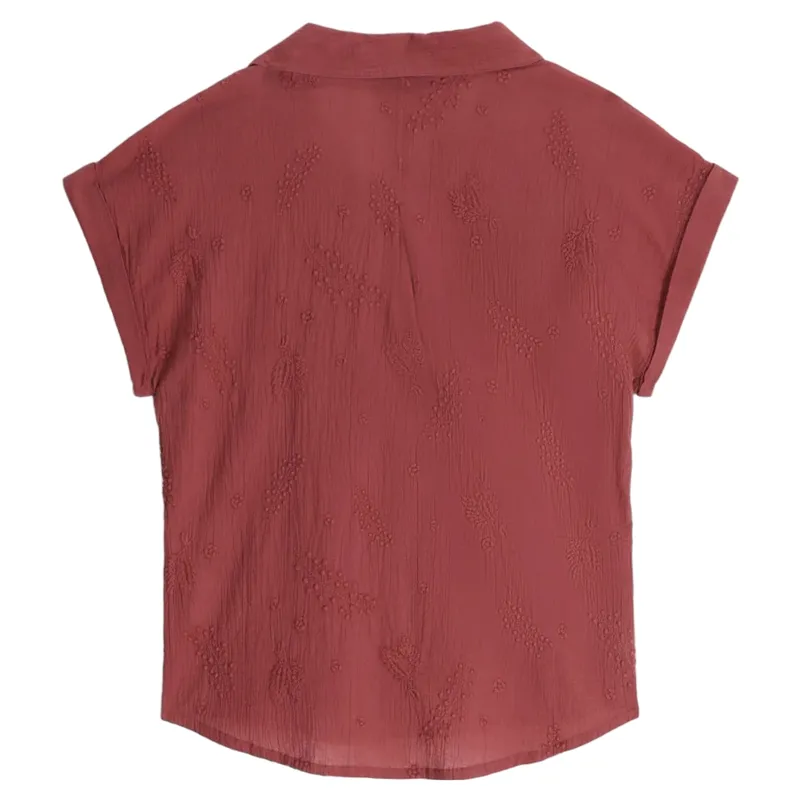 Royal Robbins Women's Oasis Short Sleeve Shirt in Wild Rhubarb-1