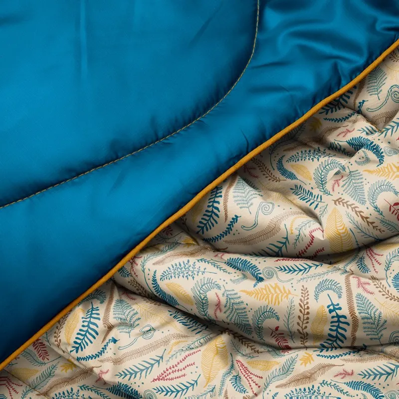 Rumpl Original Puffy Throw Blanket in Mustard Fern-2