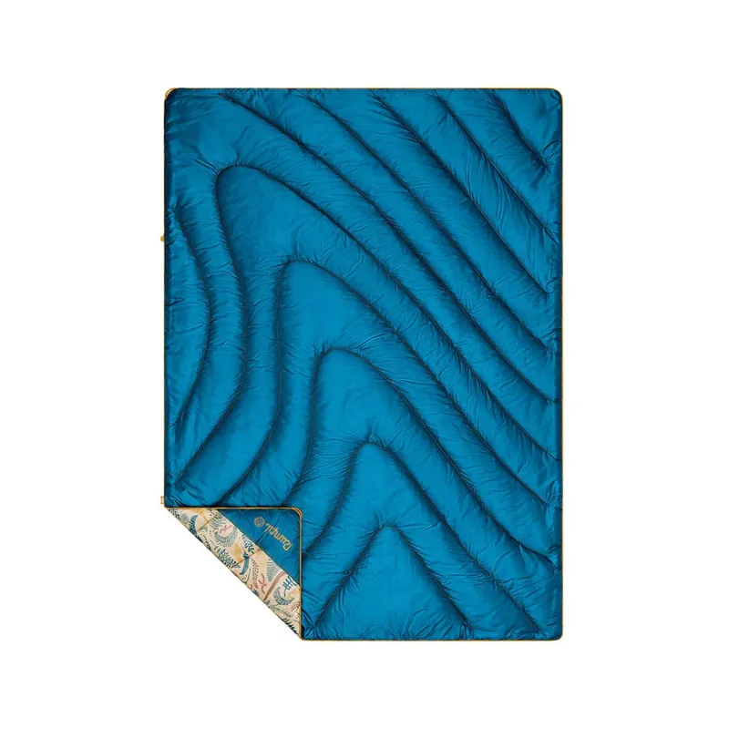 Rumpl Original Puffy Throw Blanket in Mustard Fern-1