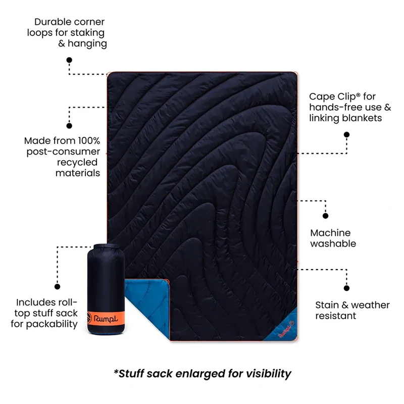 Rumpl Original Puffy Blanket 1P in Midnight Blue-2