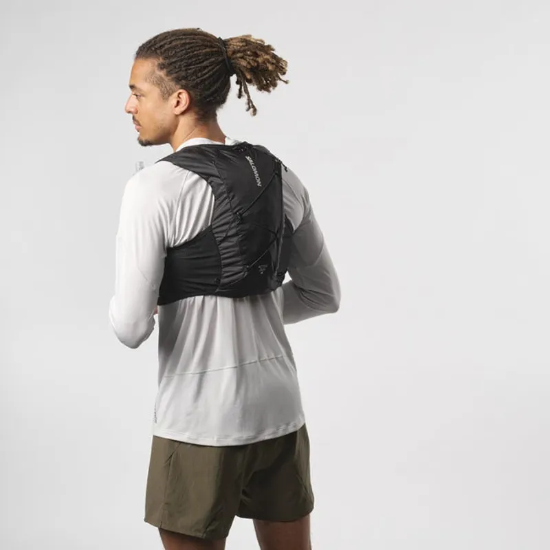 Salomon Active Skin 4 Unisex Running Vest w/Flasks in Black-3