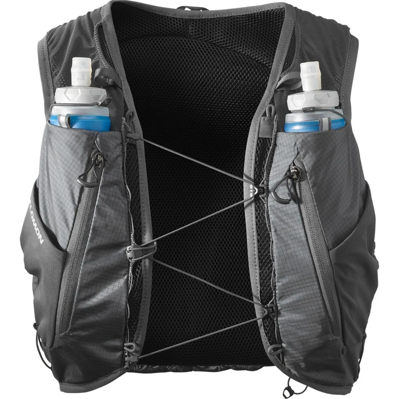 Salomon サロモン ADV SKIN CROSS SEASON 15L Salomon ADV Skin Cross Season 15 Running Vest Large in Ebony and Alloy