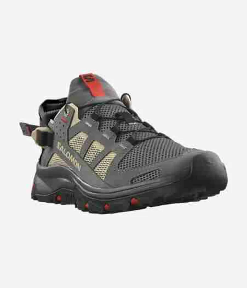 Salomon Techamphibian 5 Water Shoes in Pewter/Moth/Fiery Red-1