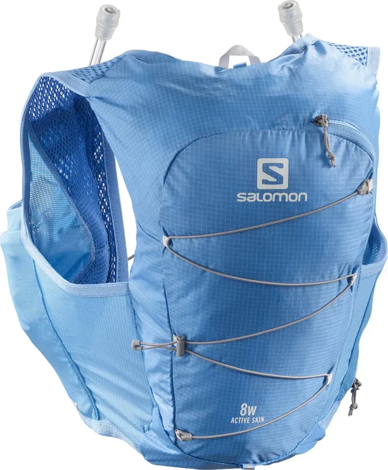 Salomon Women's Active Skin 8 Set Hydration Vest in Marina/Alloy Large