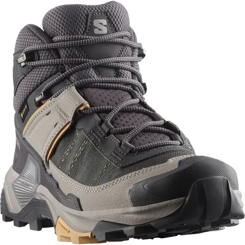 Salomon Women's X Ultra 5 Mid GTX Boot in Nine Iron/Gull/Soft Clay-2