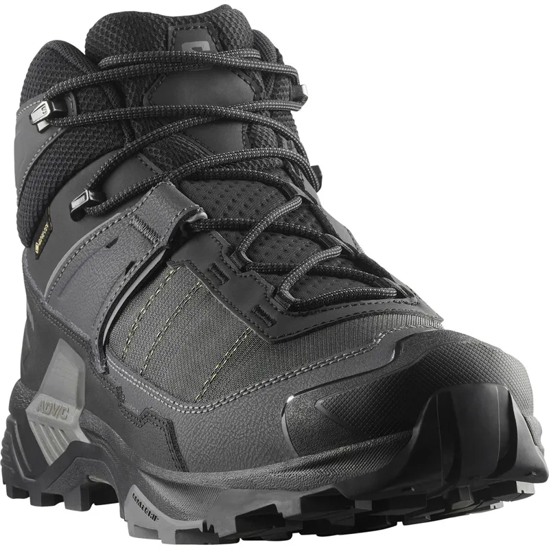 Salomon X Ultra 5 Mid GTX Hiking Boot Black/Asphalt in Wide-2