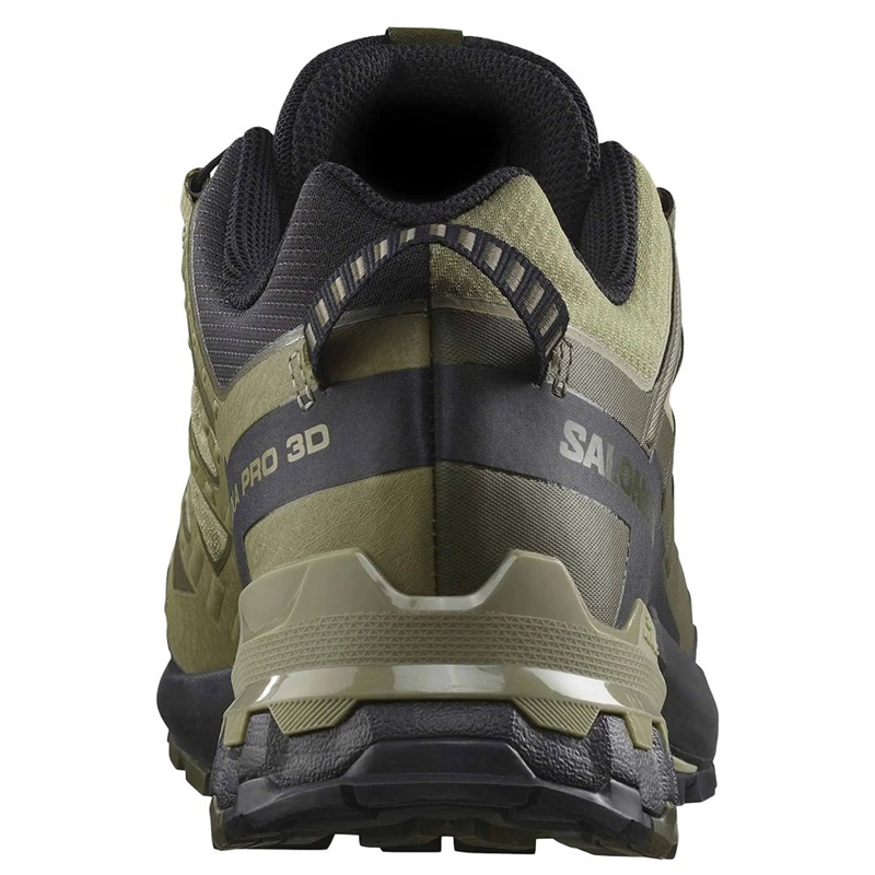 Salomon XA Pro 3D V9 GTX Shoe in Dried Herb/Black/Olive Night in Wide-2