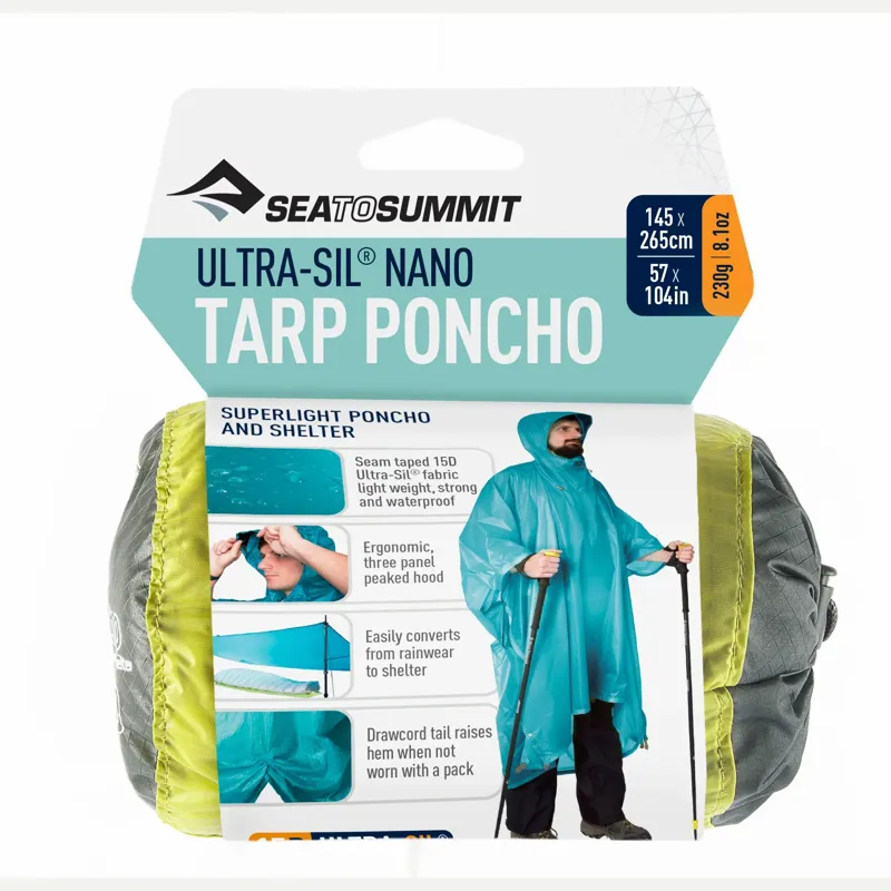Sea To Summit Ultra-Sil Nano Tarp Poncho in Green-2