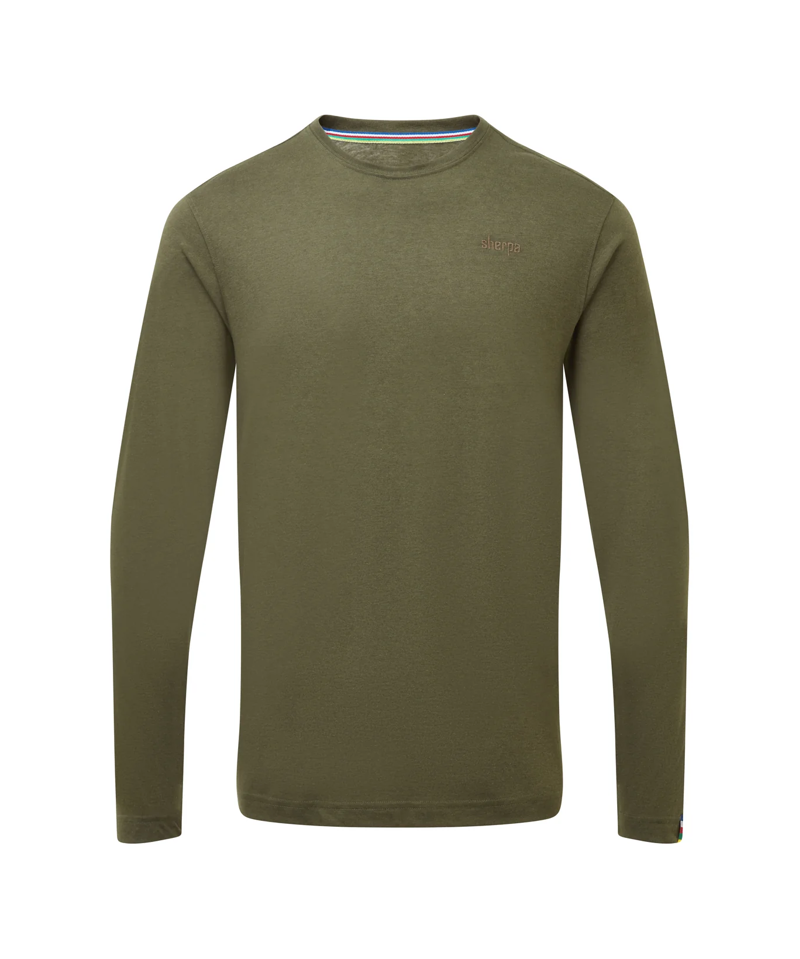 Sherpa Bali Long Sleeve Crew in Evergreen