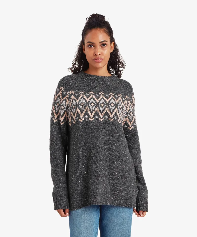Sherpa Women's Dumji Long Sweater in Charcoal
