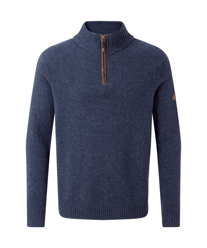 Sherpa Kangtega Quarter Zip Sweater in Rathee Blue