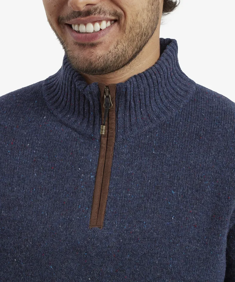 Sherpa Kangtega Quarter Zip Sweater in Rathee Blue-3