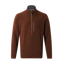 Sherpa Rolpa Eco Quarter Zip Fleece Top in Dark Rust