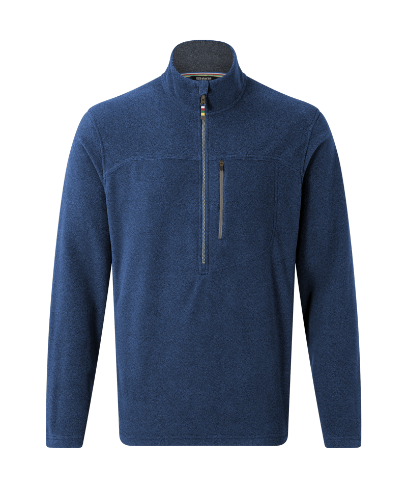 Sherpa Rolpa Eco Quarter Zip Fleece Top in Rathee Blue