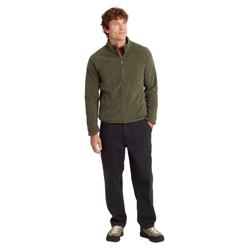 Sherpa Rolpa Full Zip Fleece Jacket in Evergreen-3