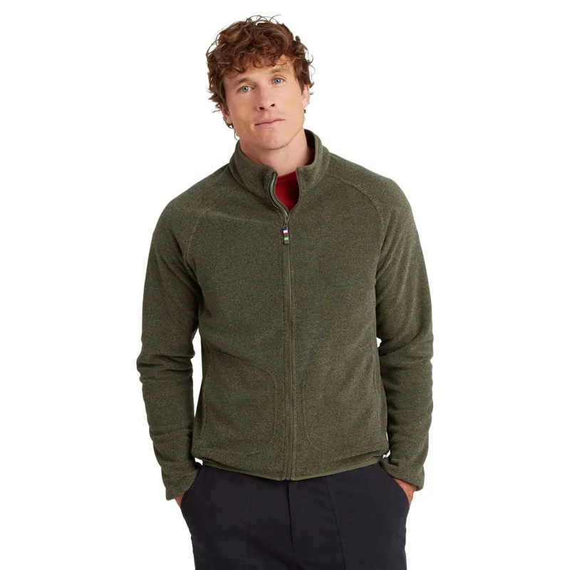 Sherpa Rolpa Full Zip Fleece Jacket in Evergreen
