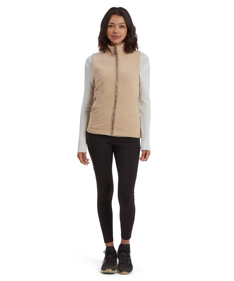 Sherpa Women's Rolpa Eco Fleece Vest in Bardiya Sand-1