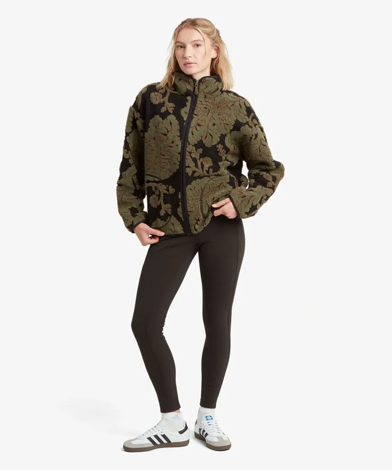 Sherpa Adventure Gear Women's Tara Full Zip Fleece Jacket in Evergreen-1