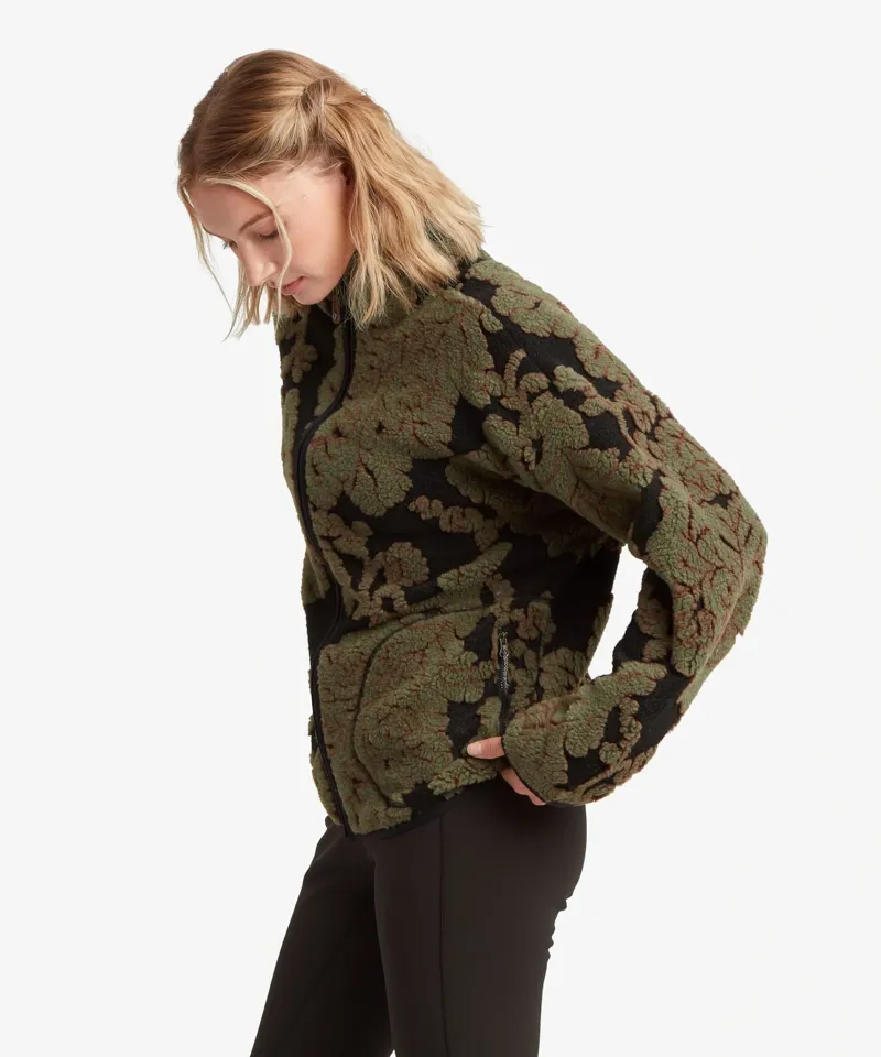 Sherpa Adventure Gear Women's Tara Full Zip Fleece Jacket in Evergreen-2