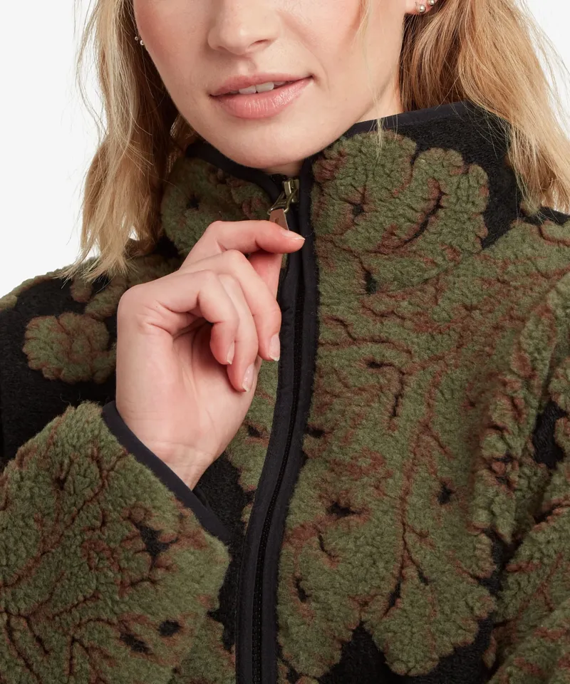 Sherpa Adventure Gear Women's Tara Full Zip Fleece Jacket in Evergreen-5