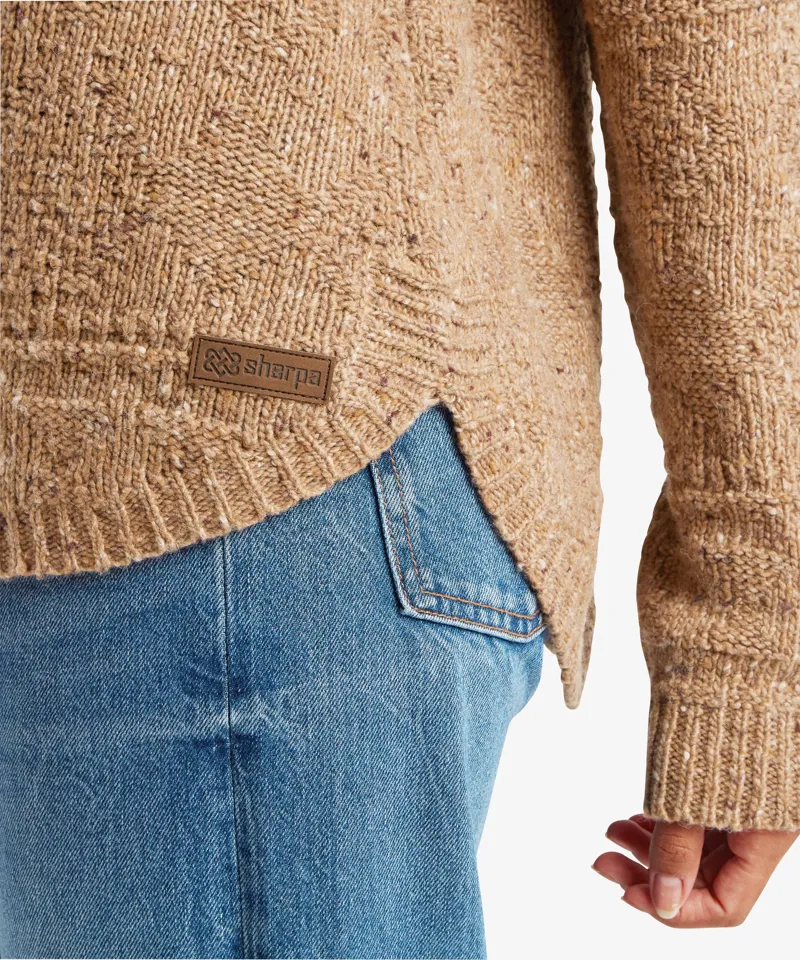 Sherpa Women's Yuden Pullover Sweater in Mocha-3