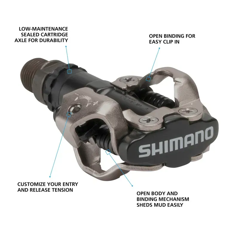 Shimano PD-M520L SPD Pedal with Cleat Black-2