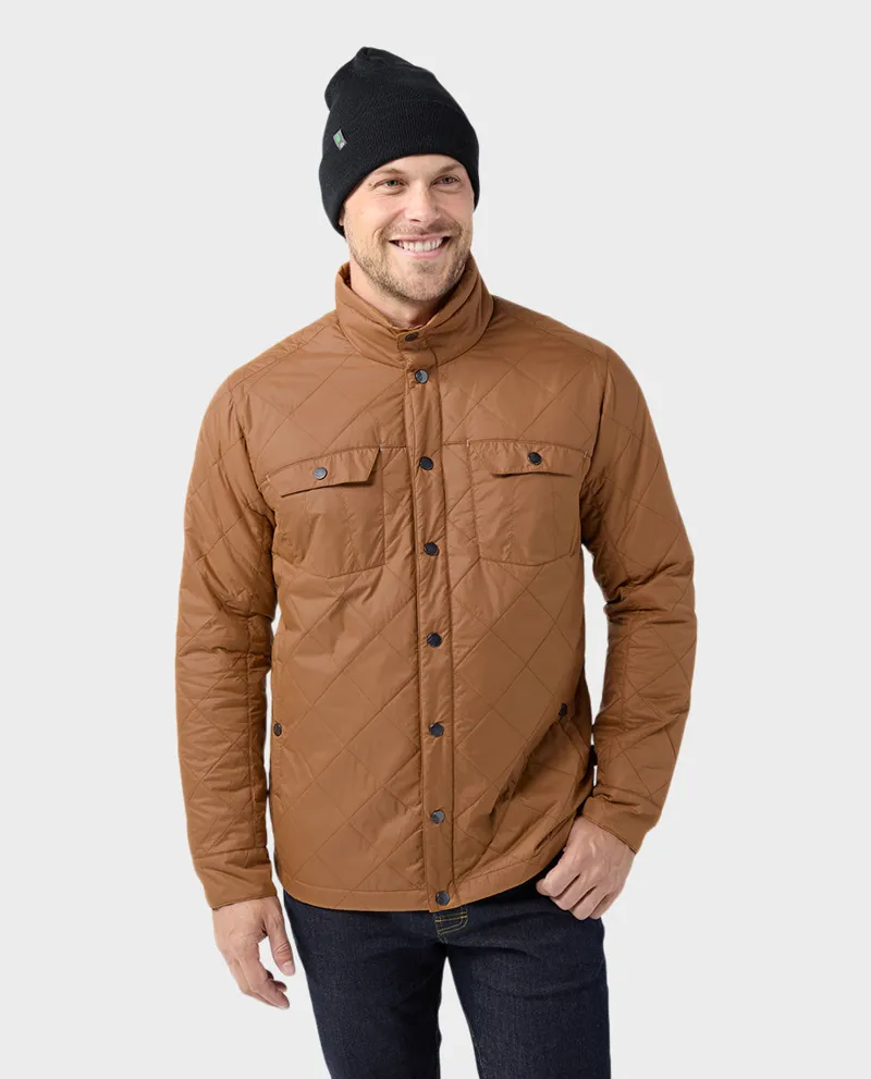 Stio Skycrest Insulated Snap Shirt in Chipmunk-2