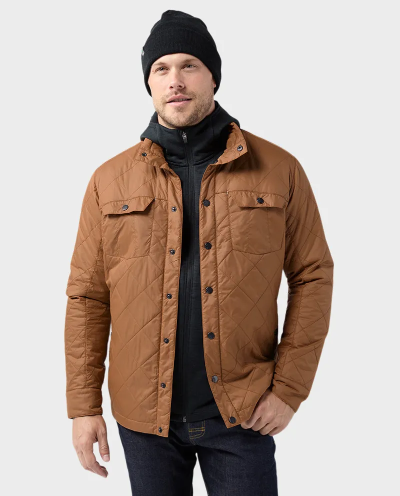 Stio Skycrest Insulated Snap Shirt in Chipmunk-4