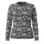 Smartwool Women's Classic Thermal Merino Crew in Black Deco Floral