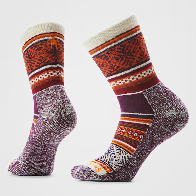 Smartwool Everyday Cozy Fair Isle Sweater Crew Socks in Moonbeam