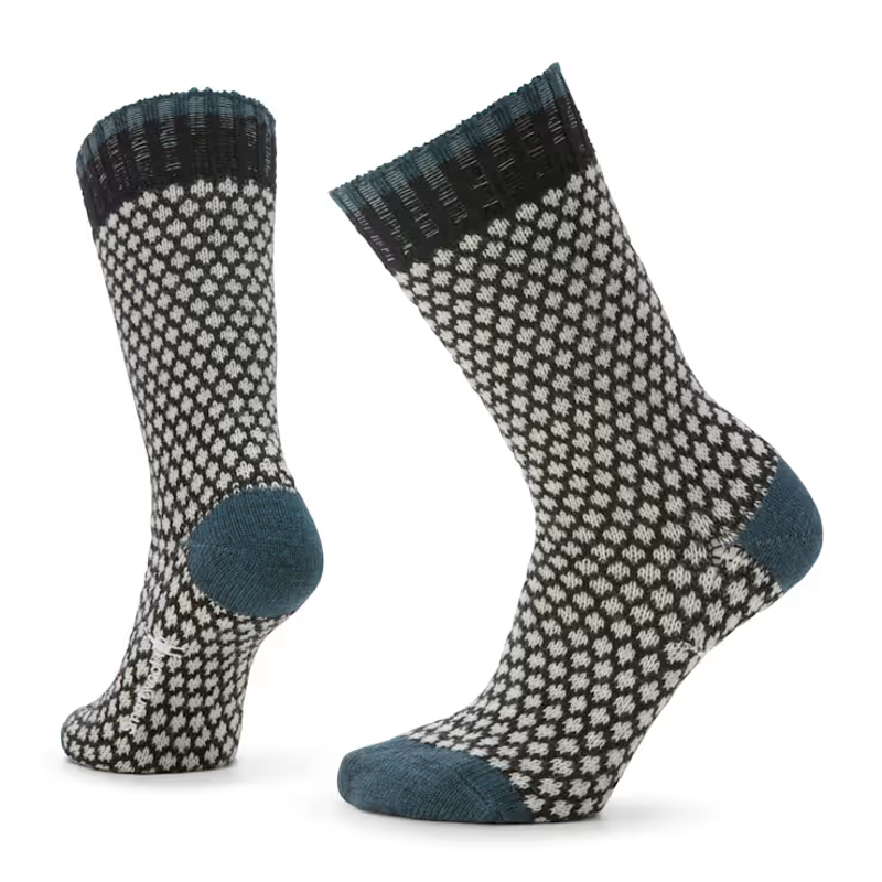 Smartwool Everyday Cozy Popcorn Polka Dot Crew in Black
