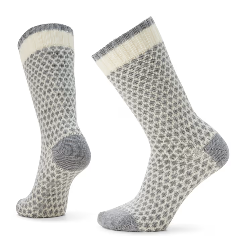 Smartwool Everyday Cozy Popcorn Polka Dot Crew in Natural