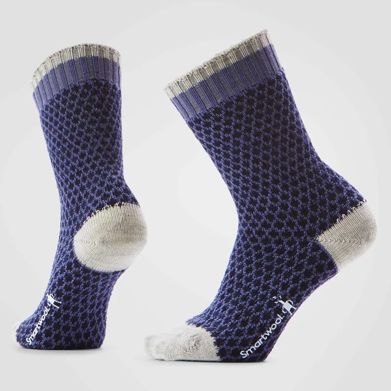 Smartwool Everyday Cozy Popcorn Polka Dot Crew in Nightfall Blue