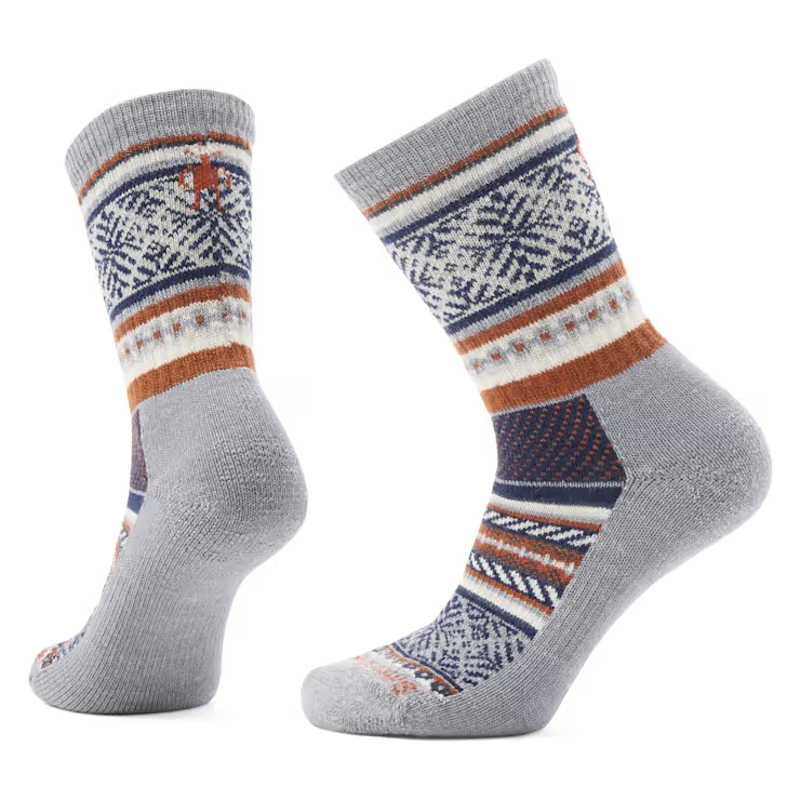 Smartwool Everyday Fairisle Sweater Crew Socks in Light Gray