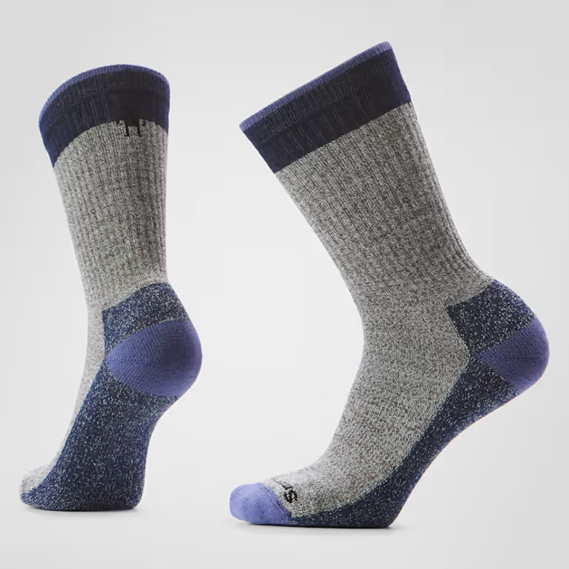 Smartwool Everyday Rollinsville Crew Socks in Fossil and Navy