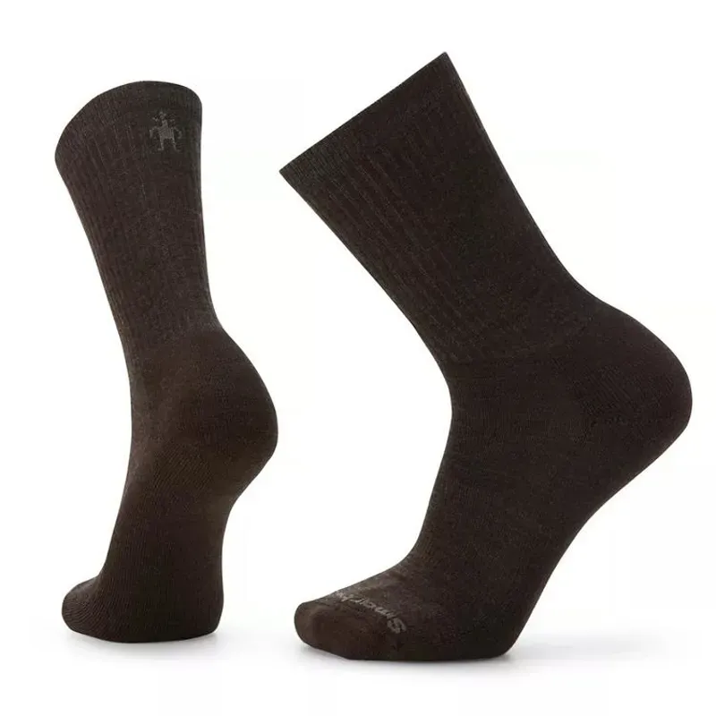 Smartwool Everyday Solid Rib Crew Socks in Chestnut