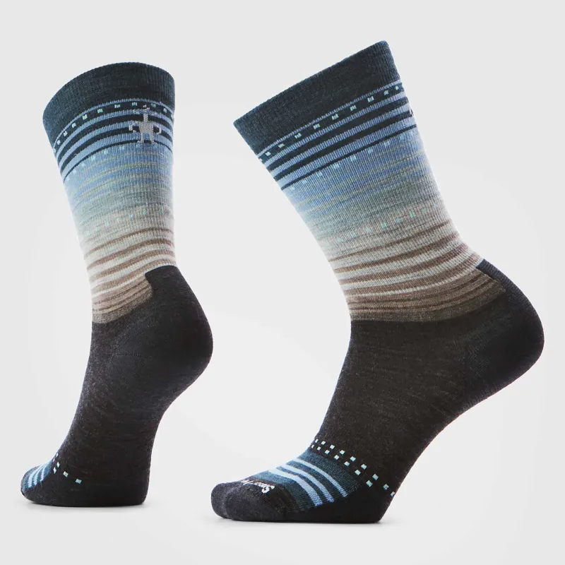 Smartwool Everyday Stitch Stripe Crew Socks in Charcoal and Ash