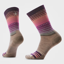 Smartwool Everyday Stitch Stripe Crew Socks in Fossil and Purple