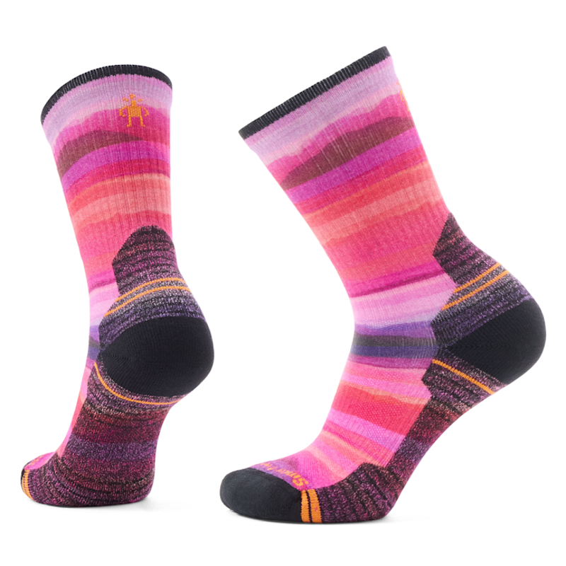 Smartwool Women's Hilltop Daydream Print Crew Socks in Power Pink