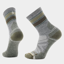 Smartwool Hike Light Cushion Striped Mid Crew Socks in Ash-Charcoal