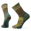 Smartwool Hike Winding Trails Crew Socks in Millitary Olive