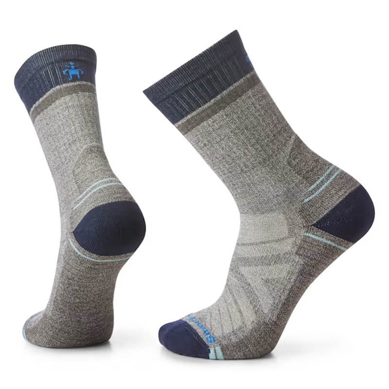 Smartwool Hike Winding Trails Crew Socks in Taupe Natural Marl