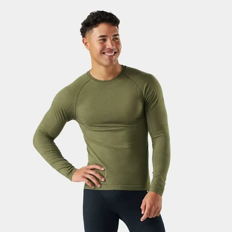 Smartwool Intraknit All-Season Merino Base Layer Crew in Winter Moss-1