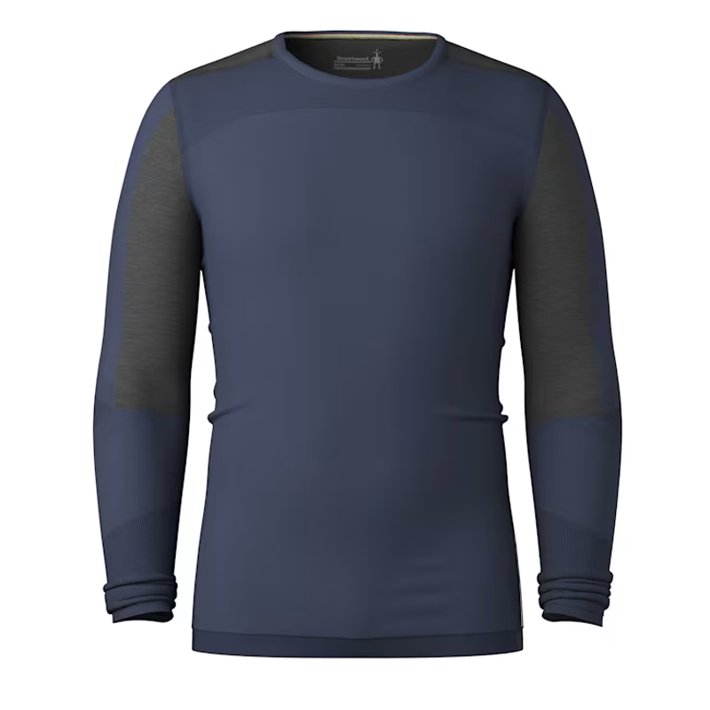 Smartwool Intraknit Thermal Merino Colorblock Crew in Navy/Charcoal