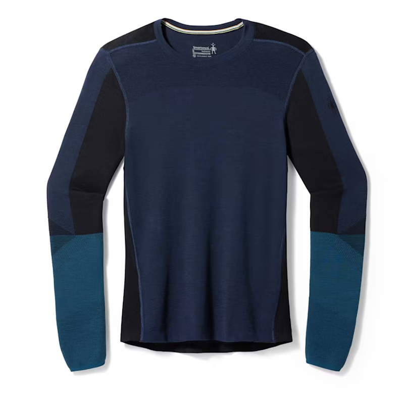 Smartwool Intraknit Thermal Merino Colorblock Crew in Navy/Twilight