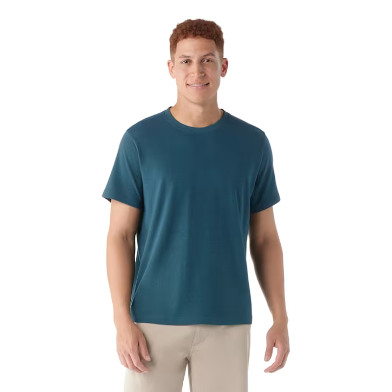 Smartwool Perfect Crew Short Sleeve Tee in Twilight Blue