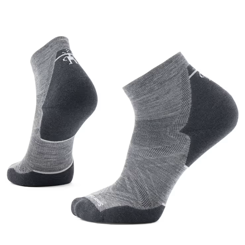 Smartwool Run Targeted Cushion Low Ankle Socks in Medium Grey