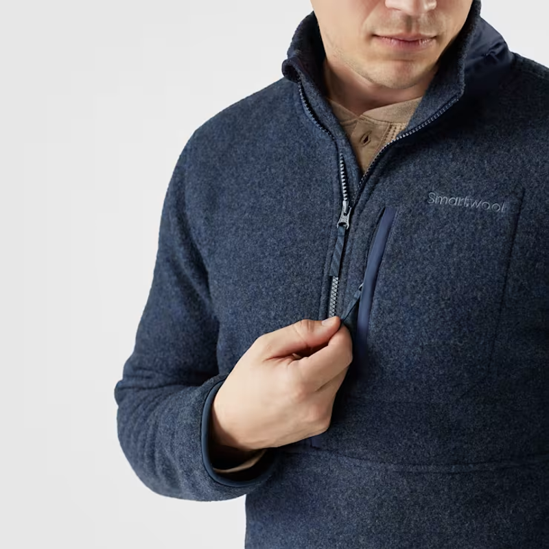 Smartwool Second Cut Fleece 1/2 Zip in Deep Navy-3