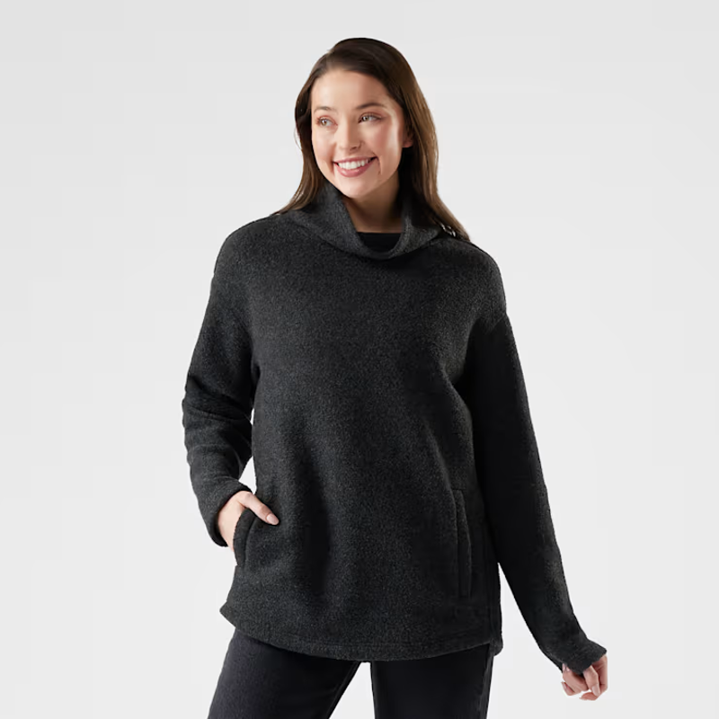 Smartwool Women's Second Cut Fleece Pullover in Charcoal-1