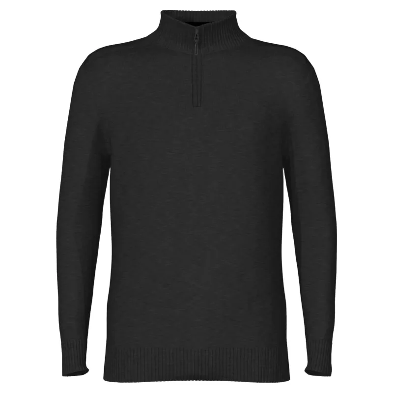 Smartwool Sparwood 1/4 Zip Sweater in Charcoal Heather-2